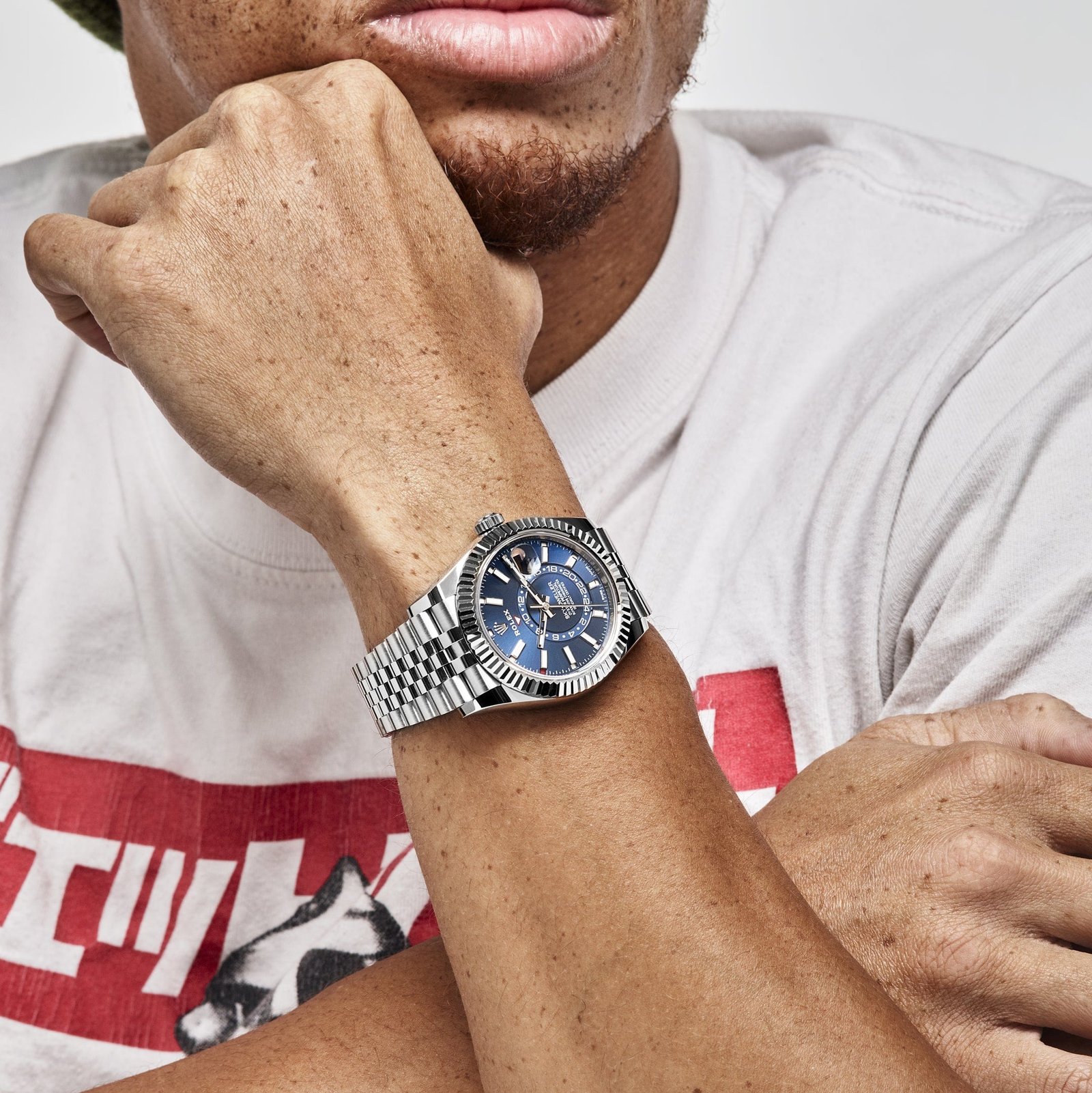 R01ex Sky-Dweller 336934 Stainless Steel Blue Dial Jubilee (2025)