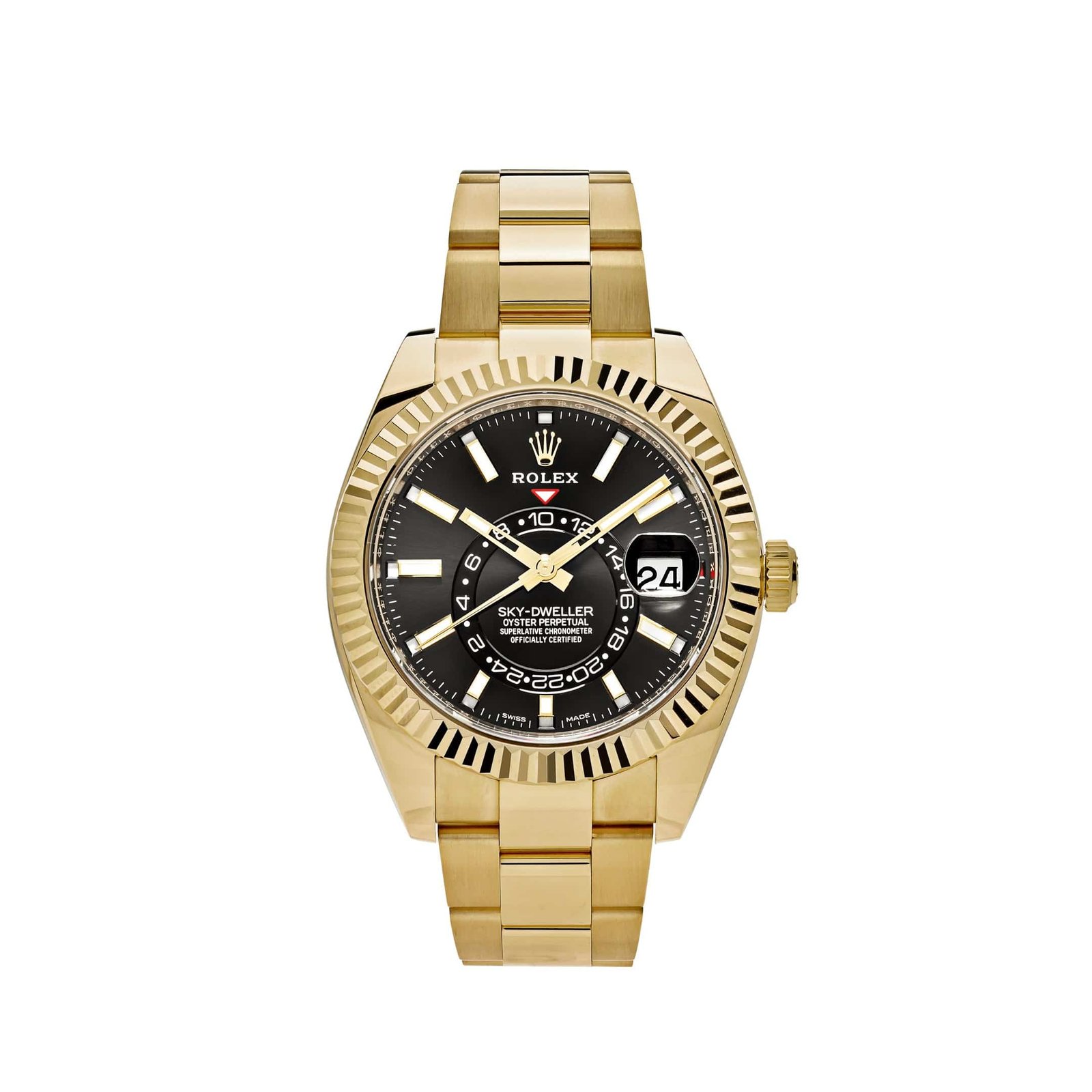 R01ex Sky-Dweller 336938 Yellow Gold Black Dial