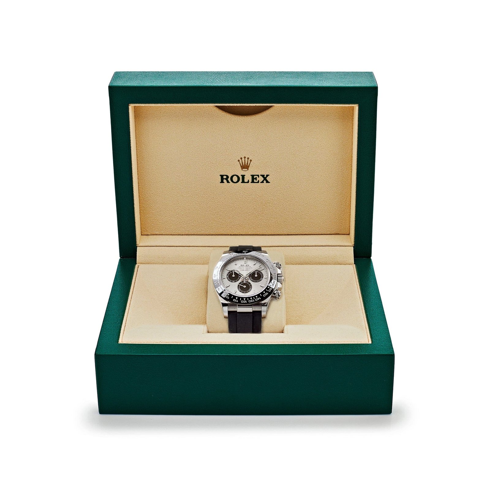 R01ex Daytona 116519LN ‘Ghost’ White Gold Bright Black Dial