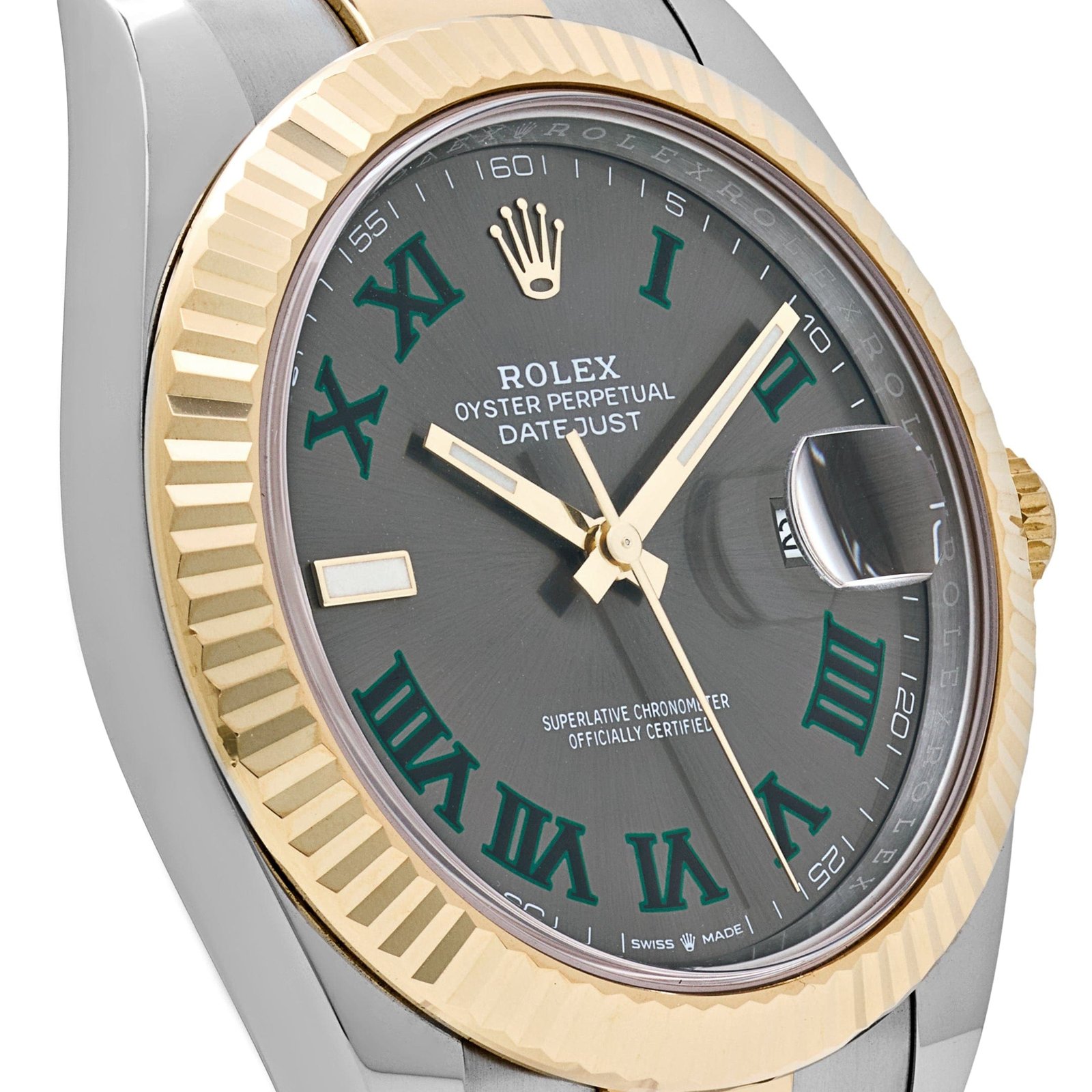 R01ex Datejust 41 126333 Yellow Gold Stainless Steel Wimbledon Slate Dial Oyster (2024)