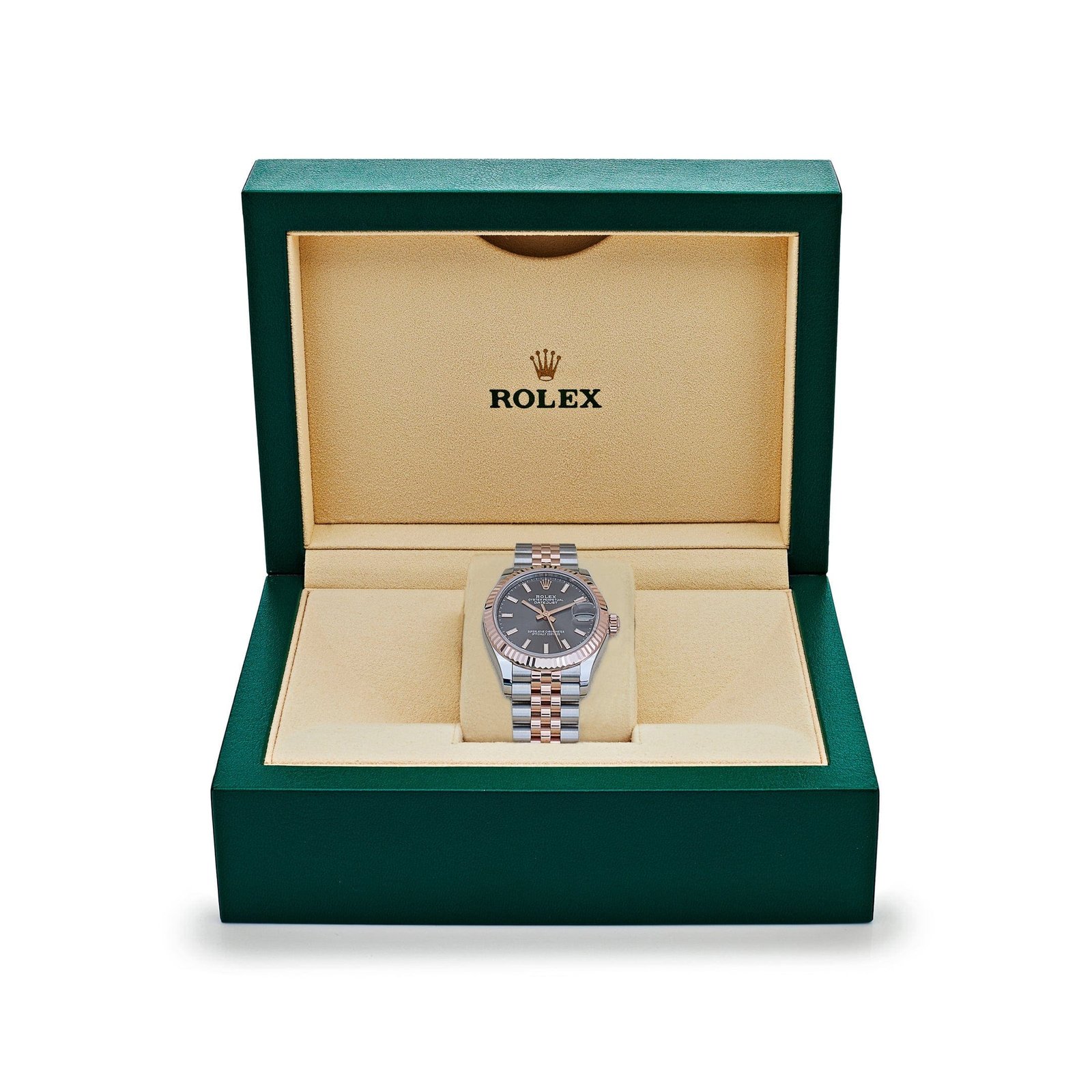 R01ex Datejust 31 278271 ‘Ladies’ Stainless Steel Rose Gold Slate Dial (2025)