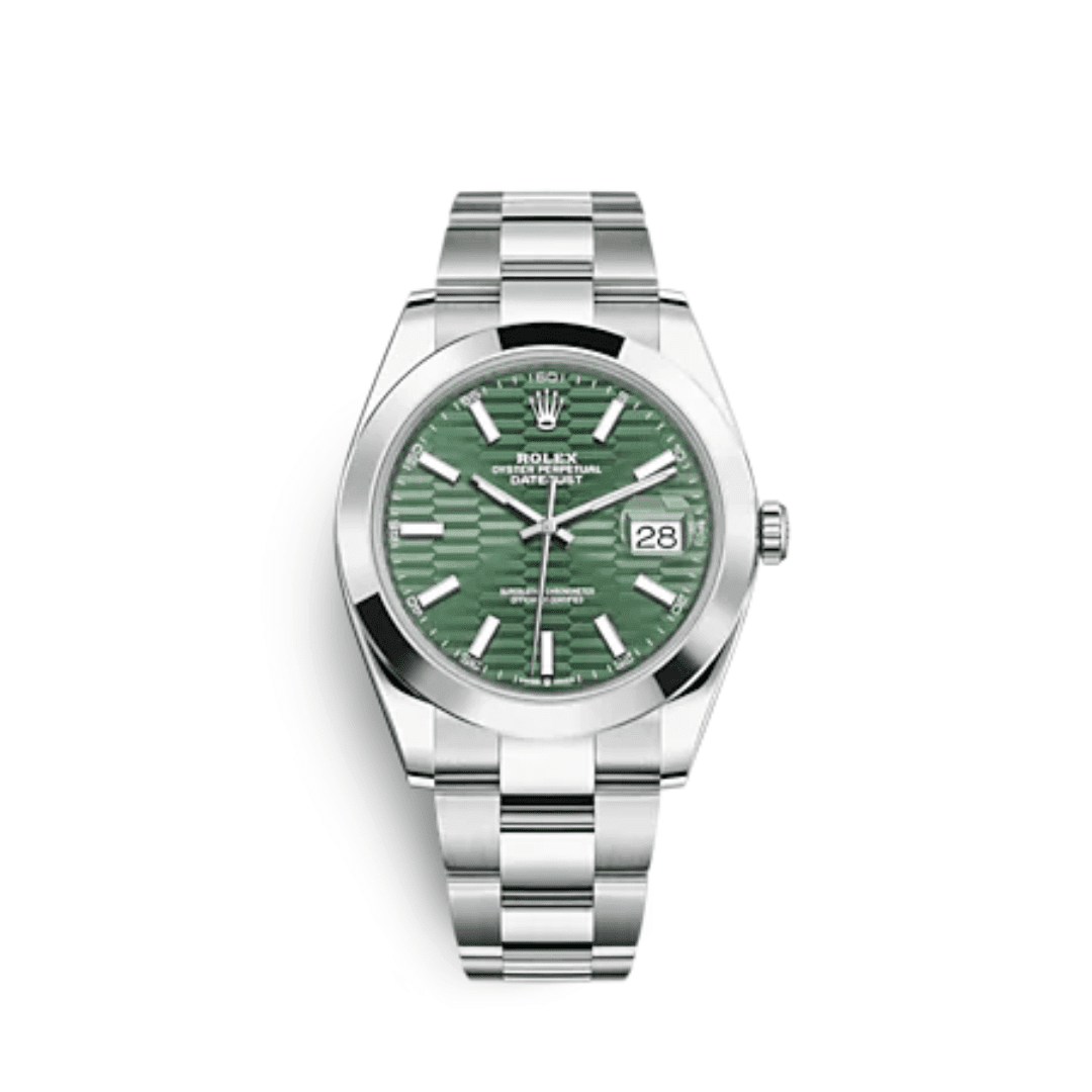 R01ex Datejust 41 126300 Stainless Steel Green Fluted-Motif Dial Oyster (2023)