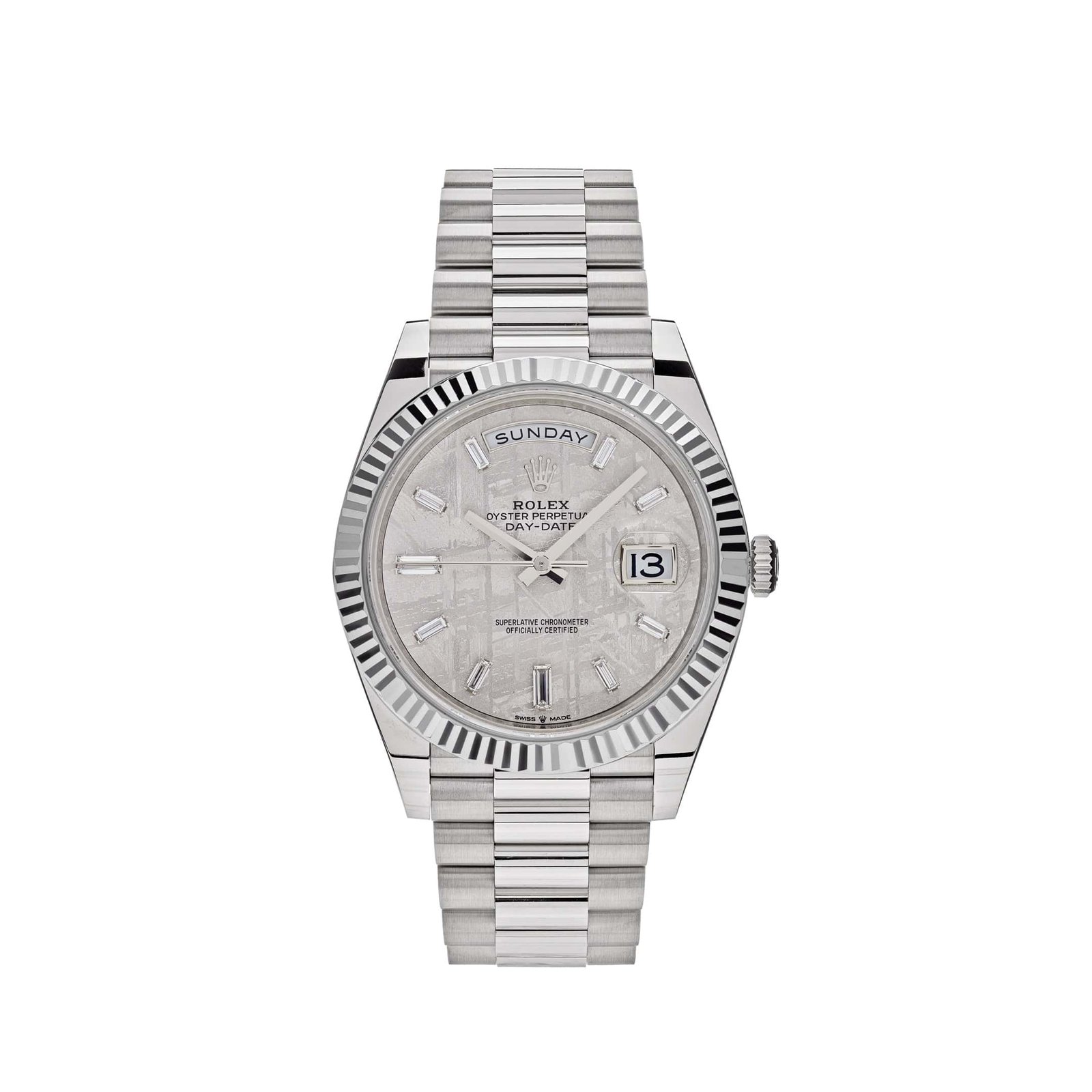 R01ex Day-Date 40 228239 White Gold Meteorite D1am0nd Dial