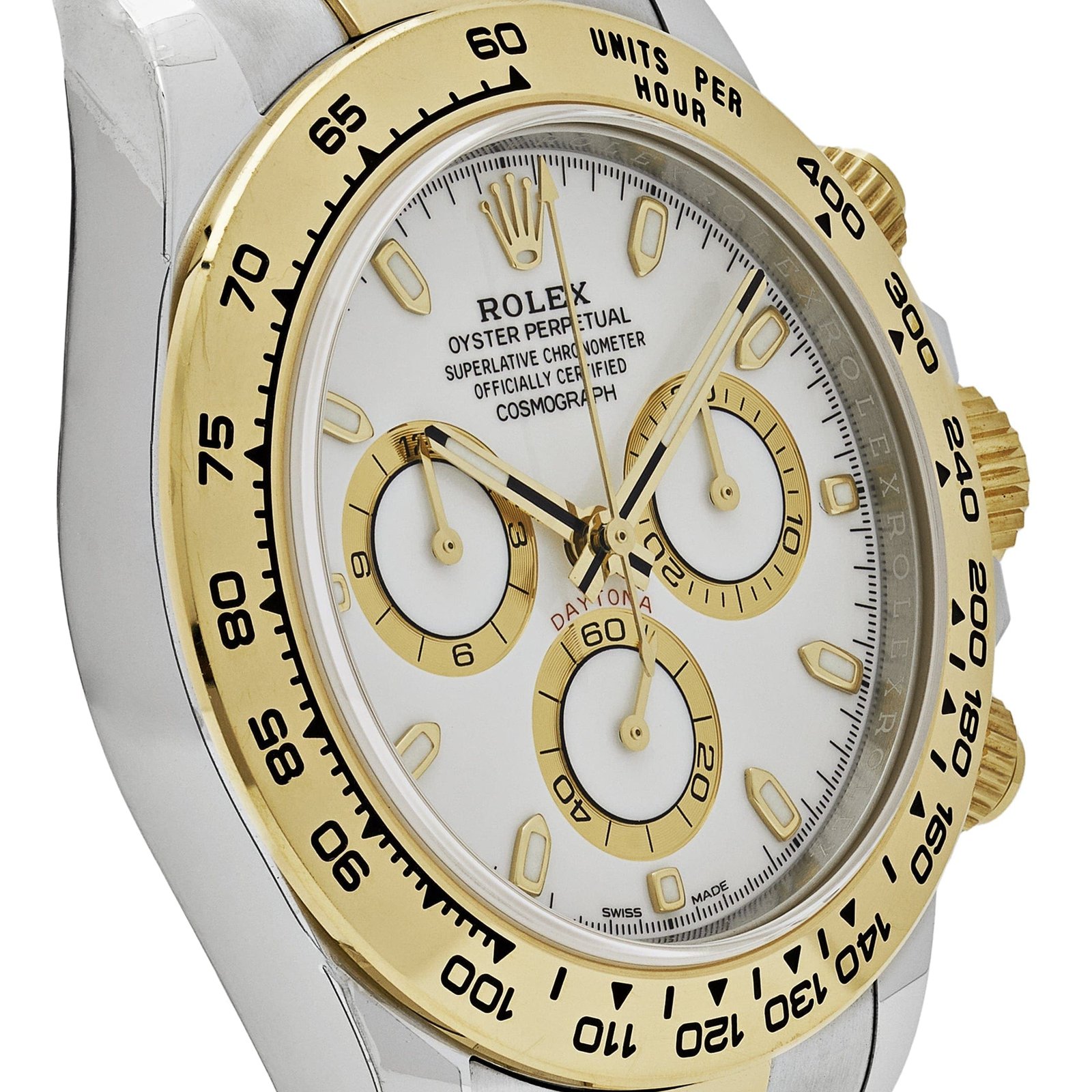 R01ex Daytona 116503 Two-Tone Yellow Gold Stainless Steel White Dial (2020)