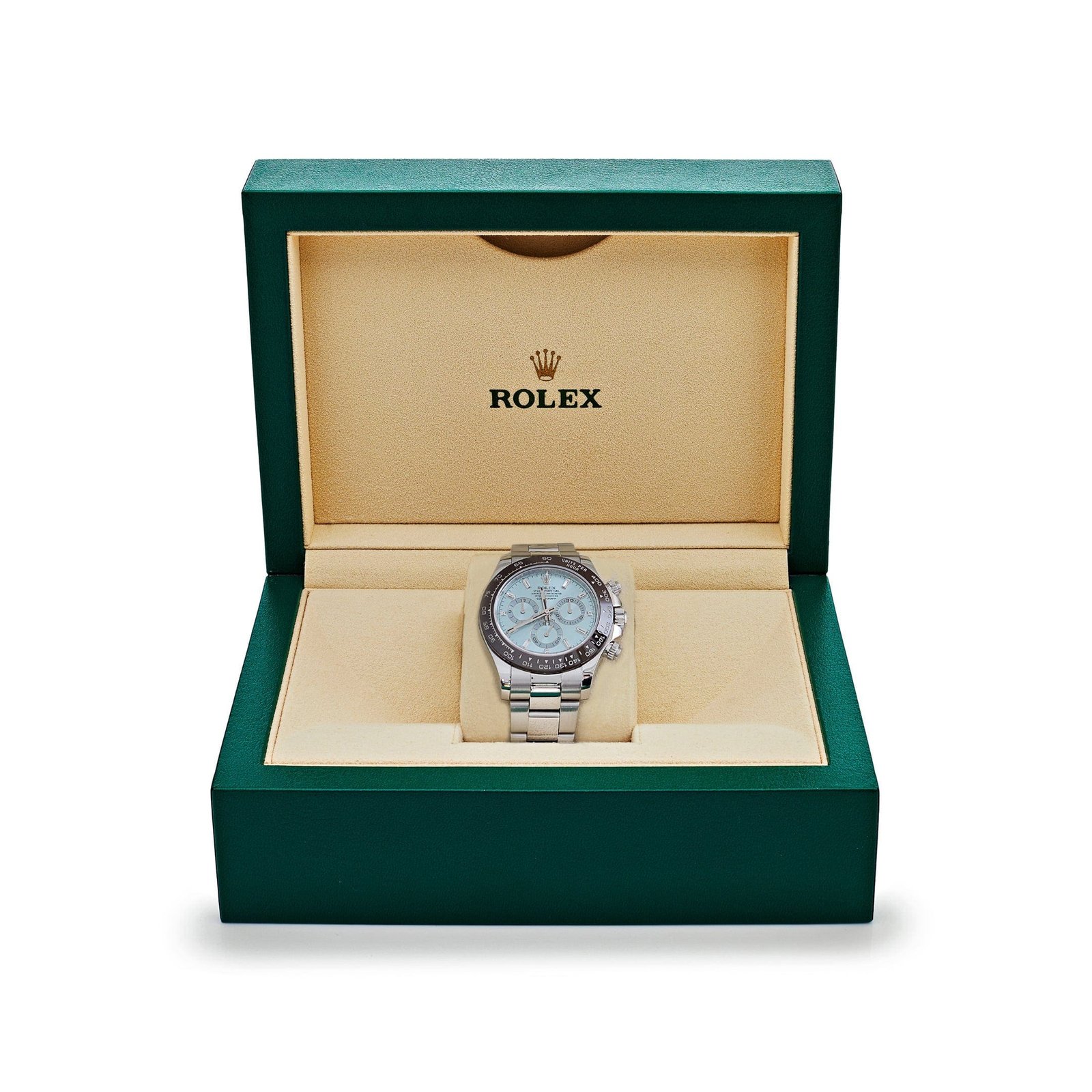 R01ex Daytona 116506 Platinum Ice Blue Baguette D1am0nd Dial (2020)