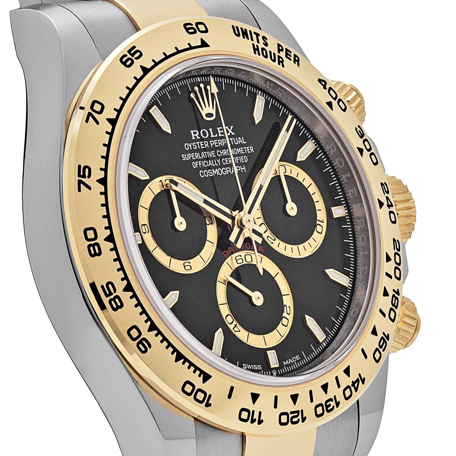 R01ex Daytona 126503 Stainless Steel Yellow Gold Black Dial (2024)
