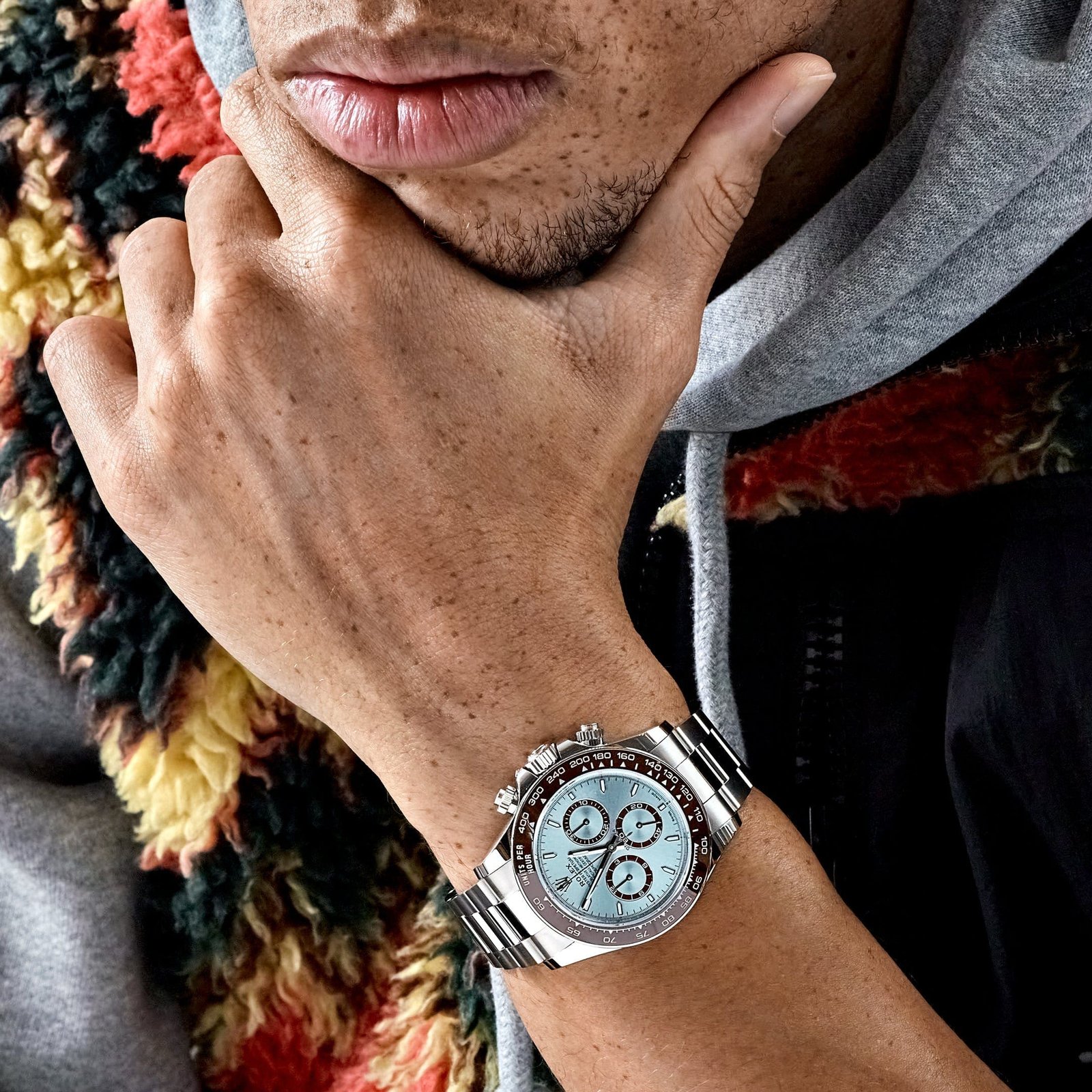R01ex Daytona 126506 Platinum Ice Blue Dial