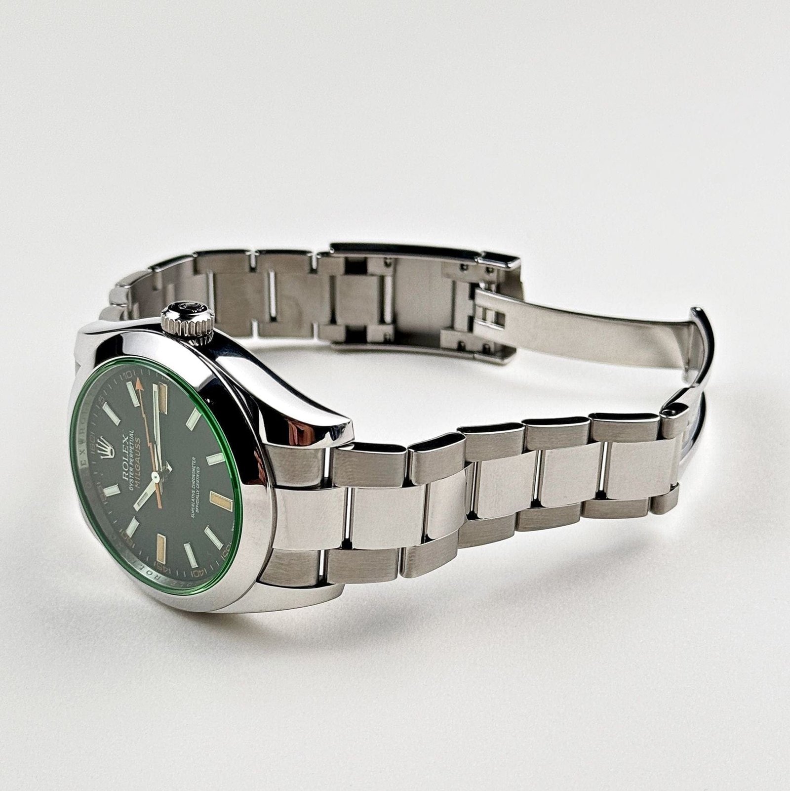 R01ex Milgauss 116400GV Stainless Steel Black Dial