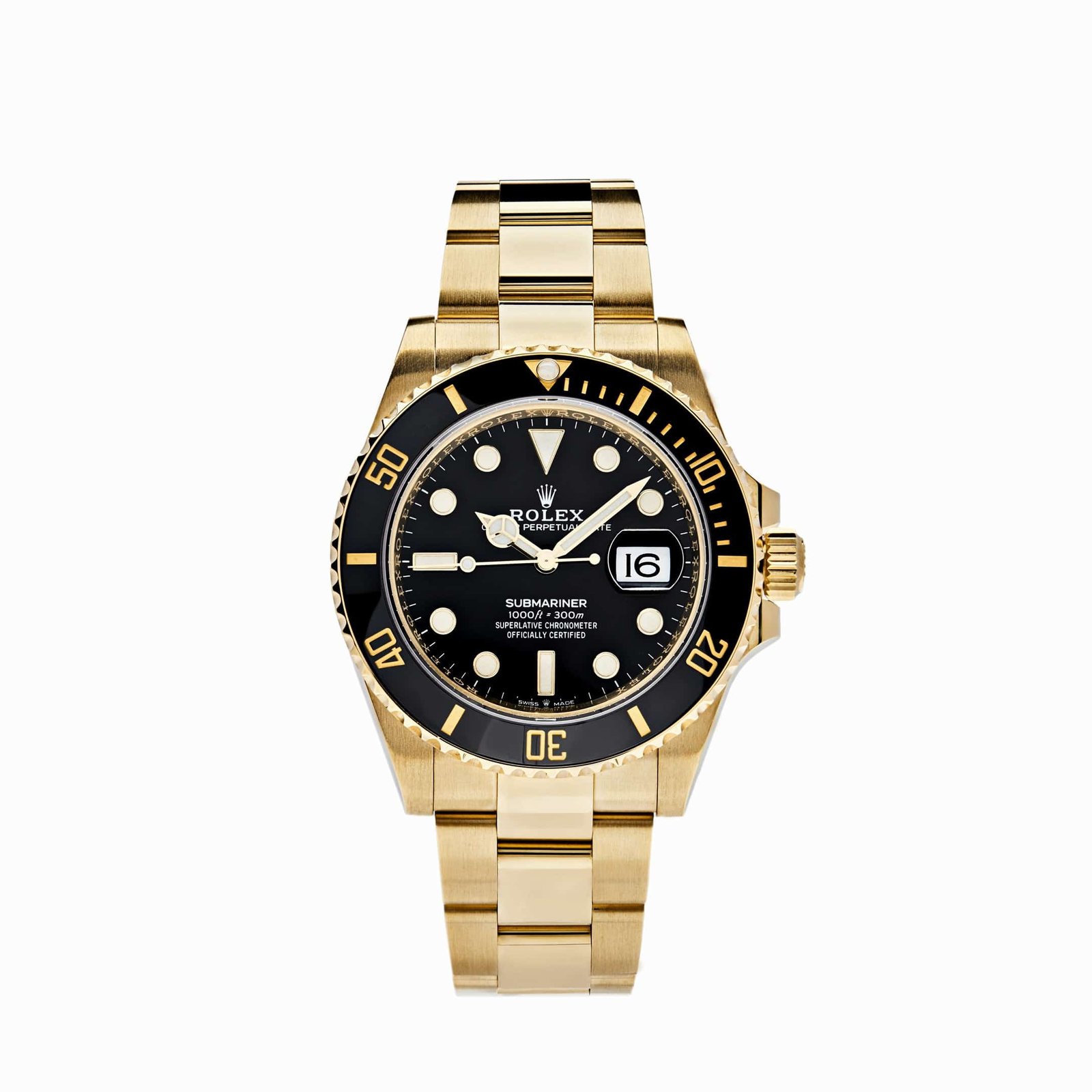 R01ex Submariner Date 126618LN Yellow Gold Black Dial (2022)