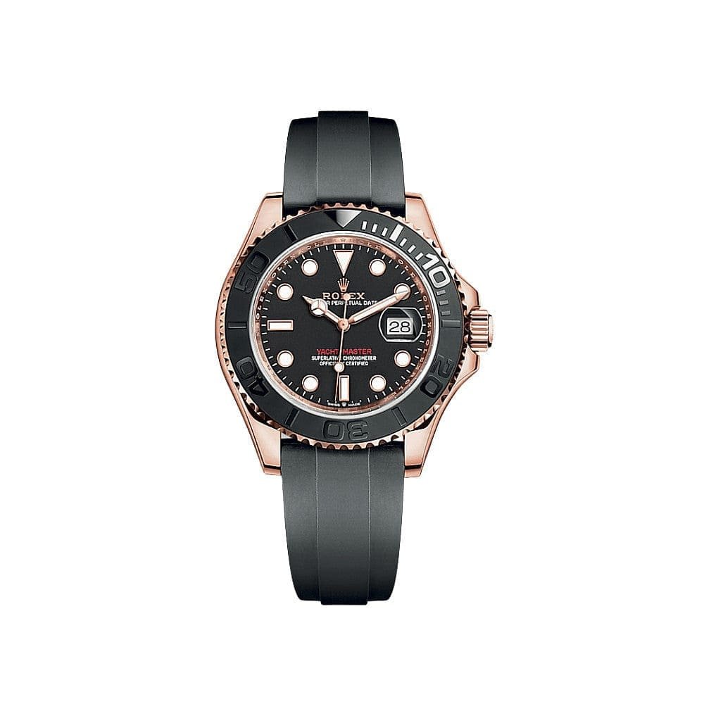 R01ex Yacht-Master 37 268655 Rose Gold Black Dial