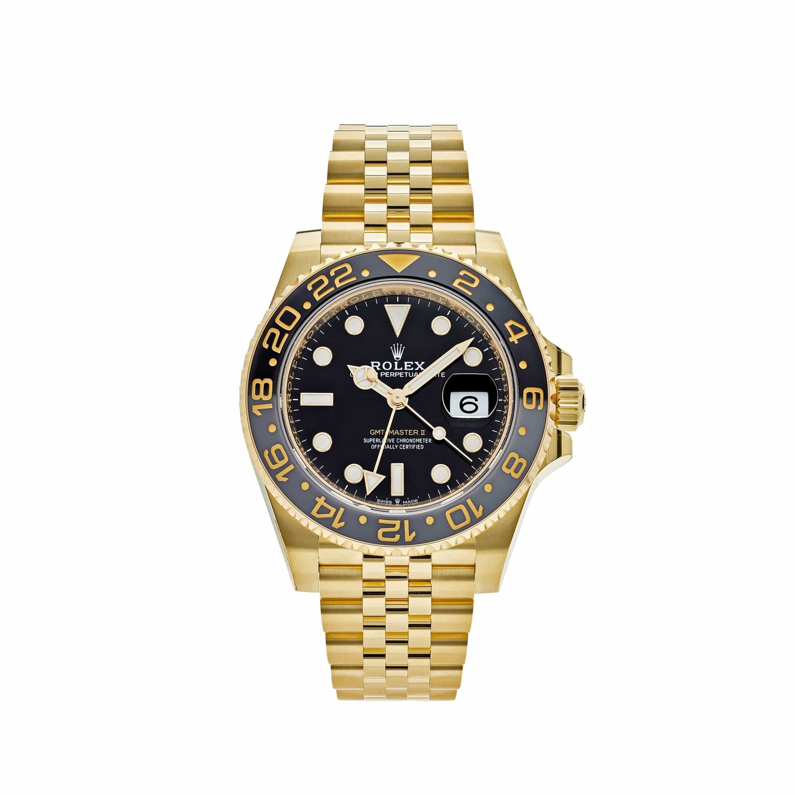R01ex GMT-Master II 126718GRNR Yellow Gold Black Dial Jubilee (2023)