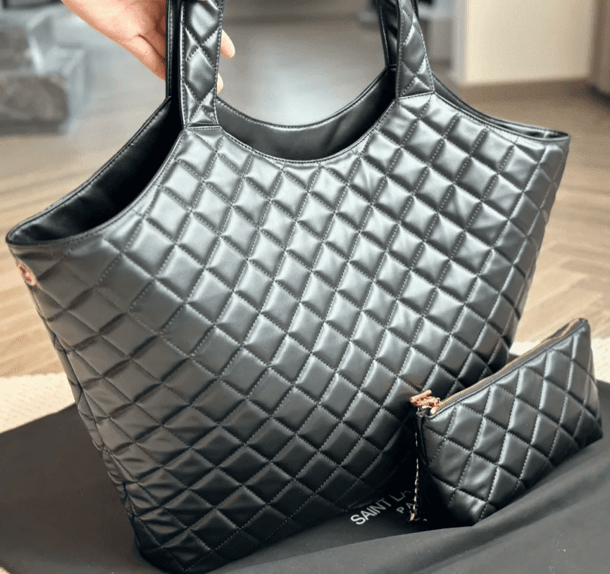 Sa1nt Lau*nt ICARE MAXI SHOPPING BAG IN QUILTED LAMBSKIN