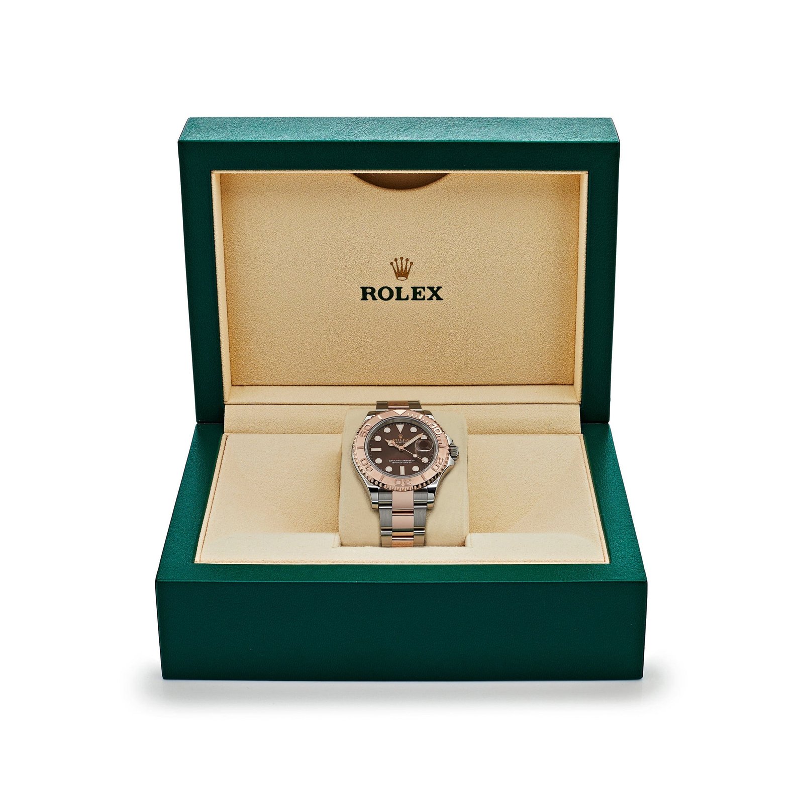 R01ex Yacht-Master 40 126621 Stainless Steel Rose Gold Chocolate Dial (2024)