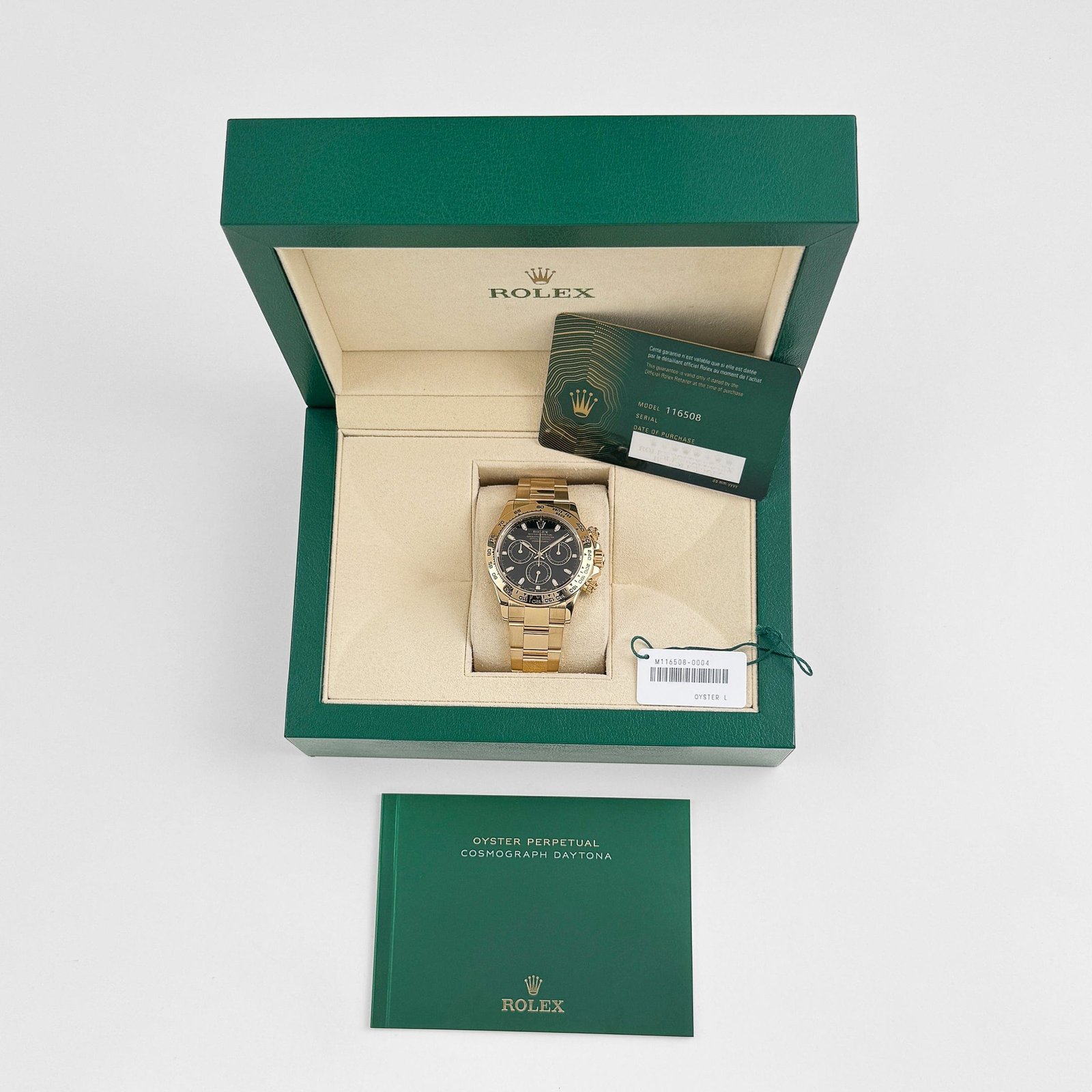 R01ex Daytona 116508 Yellow Gold Black Dial (2023)