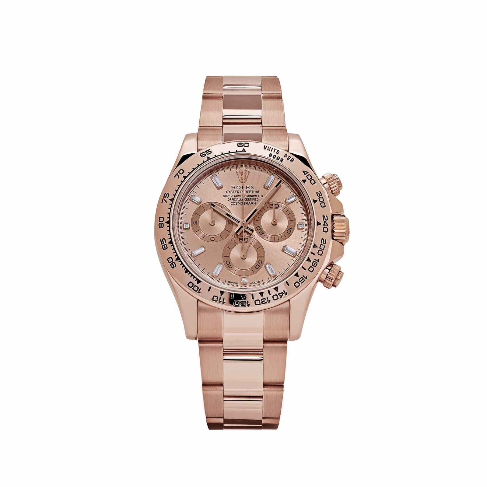 R01ex Daytona 116505 Rose Gold Sundust D1am0nd Baguette Dial (2015)