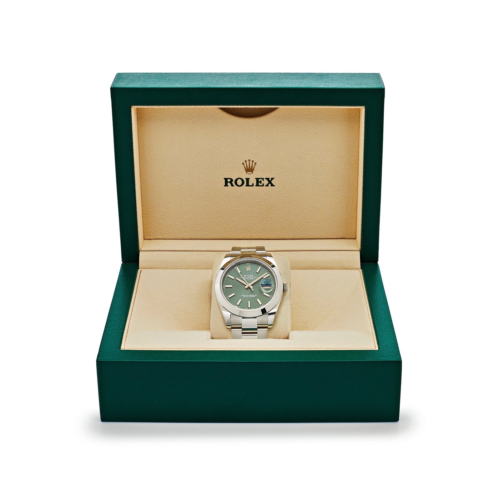 R01ex Datejust 41 126300 Stainless Steel Green Dial Oyster (2025)