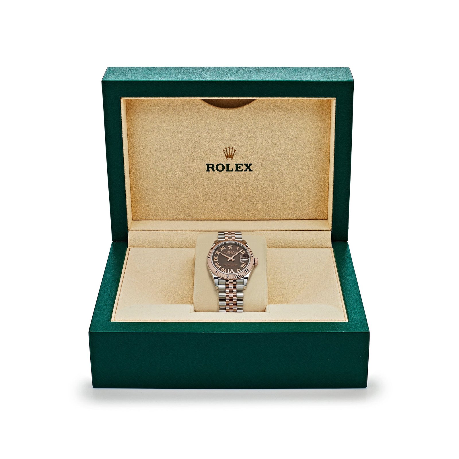 R01ex Datejust 31 278271 ‘Ladies’ Rose Gold Stainless Steel Roman Chocolate Dial Jubilee (2024)